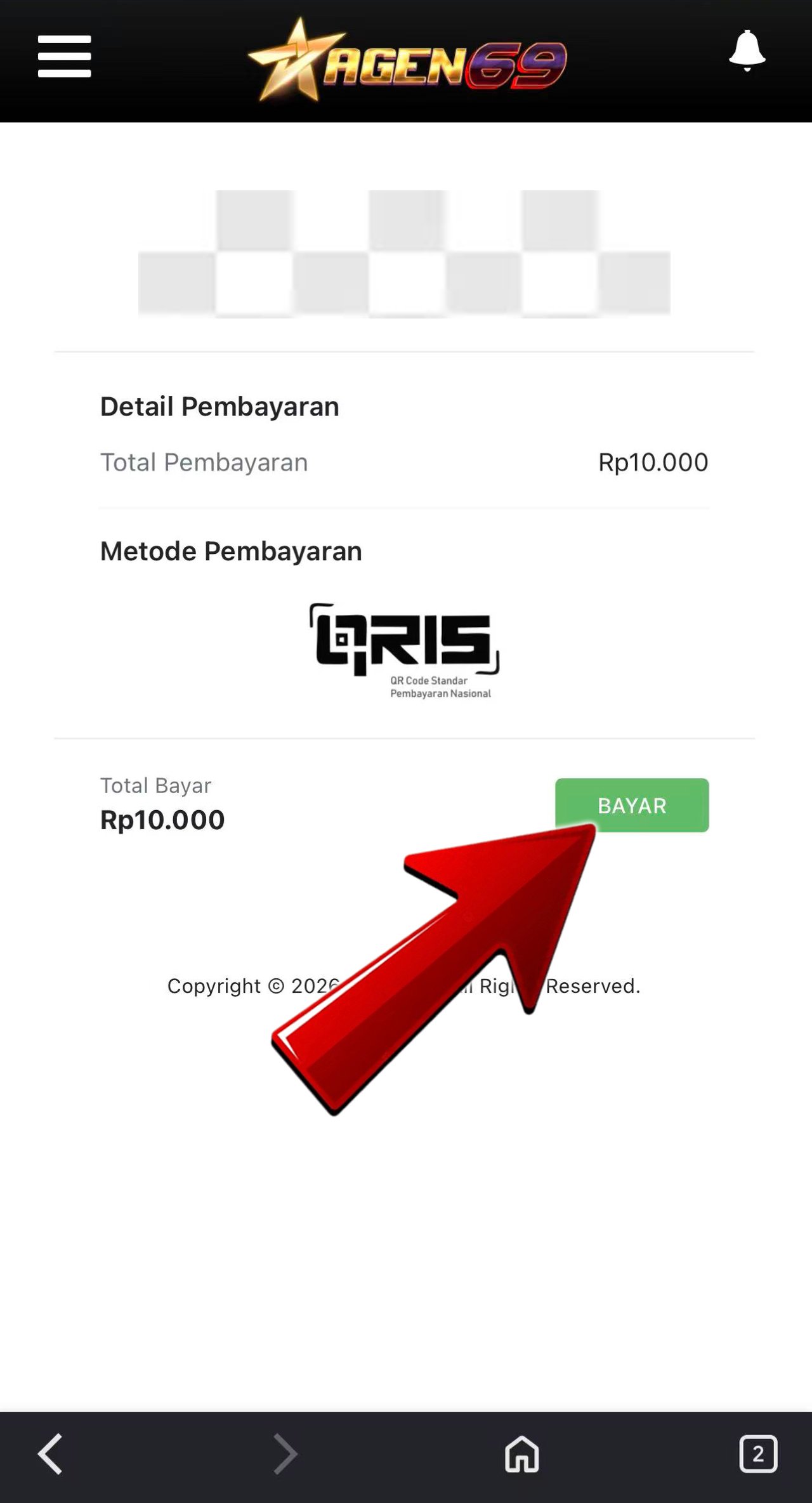 Panduan ketiga deposit qris AGEN69